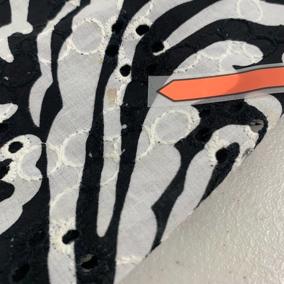 Anthropologie Tabitha Sheath Dress Floral Size 8 Black White Eyelet Cotton - Picture 3 of 13